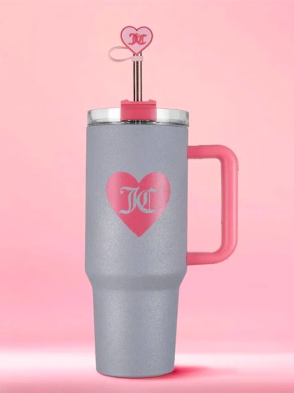 Juicy Couture 40oz. Glitter Stainless Steel Tumbler w/Straw and Topper